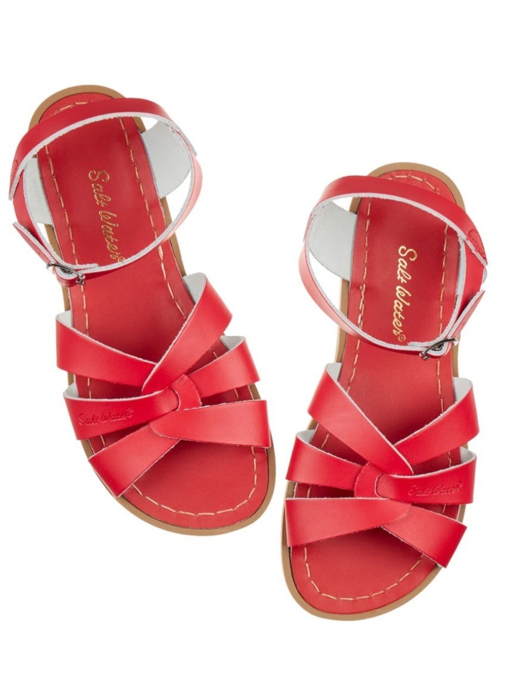 Women’s Salt Water red Leather Strappy Sandals